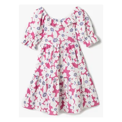 Koton Girl Pink Patterned Dress