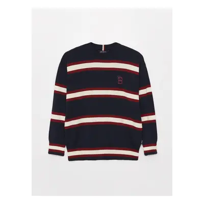 LC Waikiki Crew Neck Long Sleeve Striped Men's Knitwear Sweater