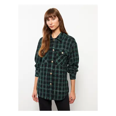 LC Waikiki Lcw Plaid Long Sleeve Women's Shirt Jacket