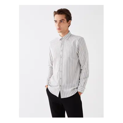 LC Waikiki Slim Fit Long Sleeve Striped Men's Shirt