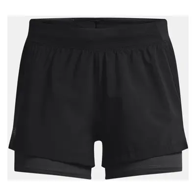 Under Armour Kraťasy UA IsoChill Run 2N1 Short-BLK - Dámské