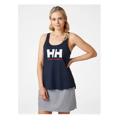 Tmavě modré dámské tílko Helly Hansen Logo Singlet - Dámské