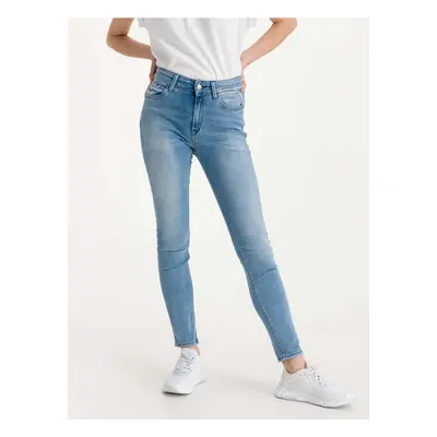 Modré dámské skinny fit džíny Replay Luzien Jeans - Dámské