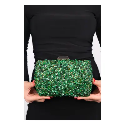 LuviShoes SEOUL Green Pebble Stone Women's Evening Bag