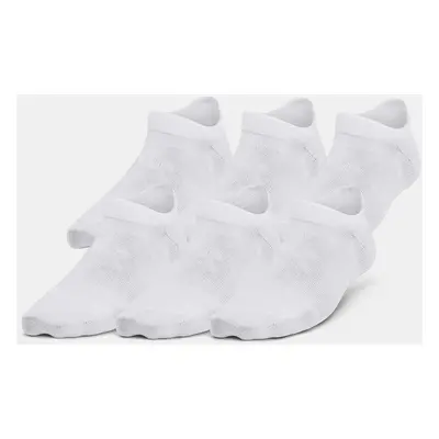 Under Armour Ponožky UA Yth Essential No Show 6pk-WHT - unisex