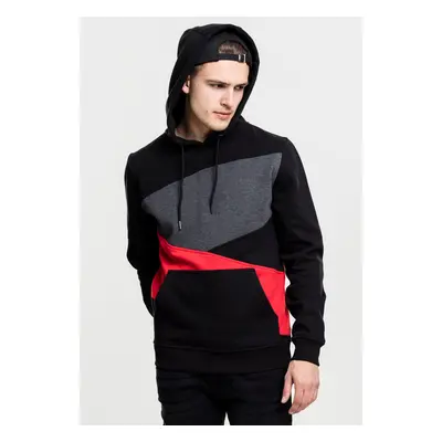 Zig Zag Hoody blk/red/cha