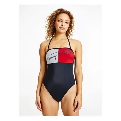 Tmavě modré dámské jednodílné plavky Tommy Hilfiger Underwear - Dámské