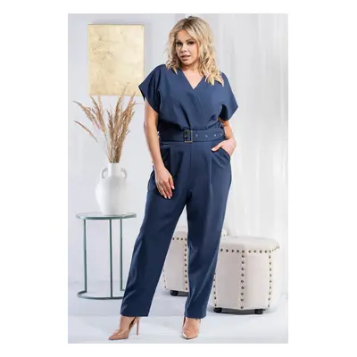 Karko Woman's Jumpsuit Q298 Navy Blue