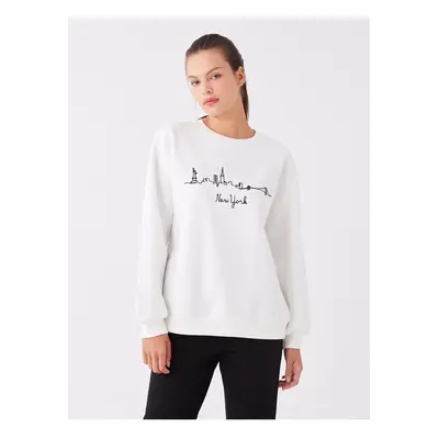 LC Waikiki Crew Neck Embroidered Long Sleeve Women's Sweatshirt