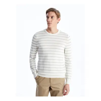 LC Waikiki Men's Crew Neck Striped Long Sleeve Knitwear Sweater