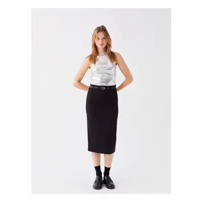 LC Waikiki Women's Standard Fit Straight Skirt