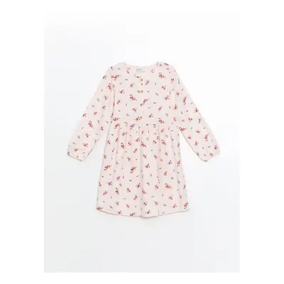 LC Waikiki Crew Neck Floral Girl's Dress