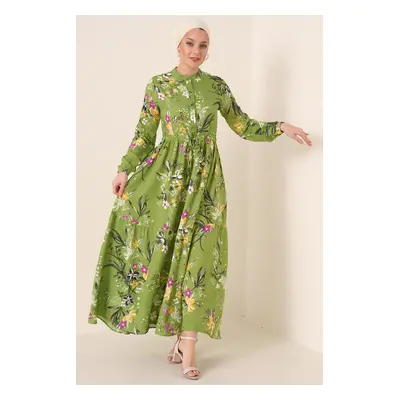 Bigdart Judge Collar Hijab Dress - G.green