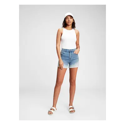 GAP Džínové kraťasy 4" high rise grange dip dye shorts - Dámské