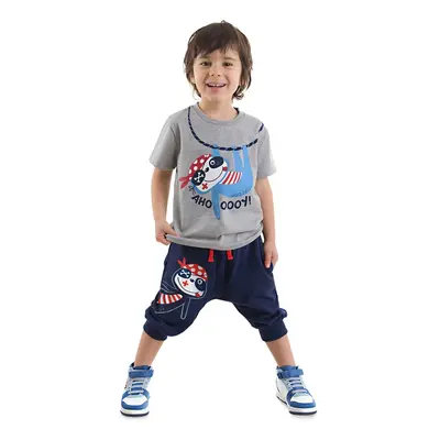 Denokids Sloth Boy Summer T-shirt Capri Set