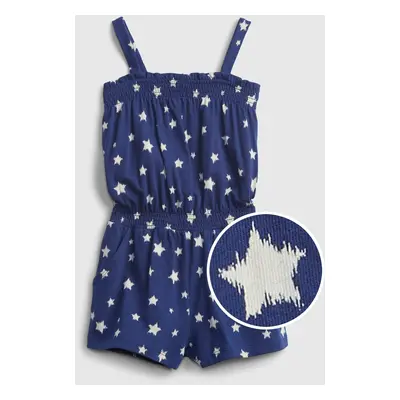 GAP Dětský overal smocked graphic romper - Holky