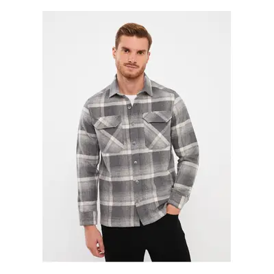 LC Waikiki Comfortable Fit Long Sleeve Plaid Men's Shirt Jacket