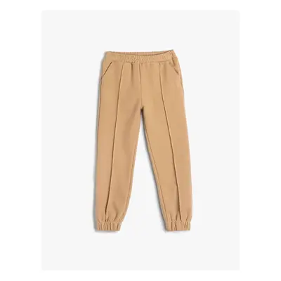 Koton Jogger Sweatpants Pocket Elastic Waist Rib Detailed