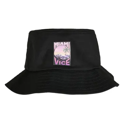 Miami Vice Print Bucket Hat černý