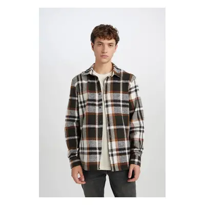 DEFACTO Regular Fit Plaid Lumberjack Flannel Long Sleeve Shirt