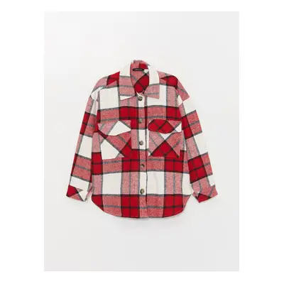 LC Waikiki LCW Casual Plaid Long Sleeve Oversize Women's Shirt Jacket