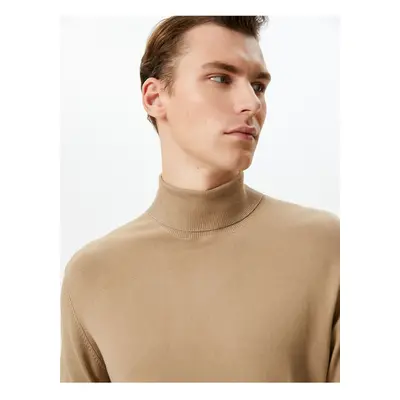 Koton Turtleneck Sweater Knitwear Basic Long Sleeve Viscose Blended