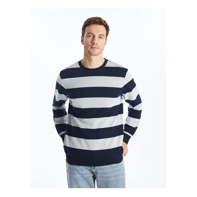 LC Waikiki Crew Neck Long Sleeve Striped Men's Sweatshirt