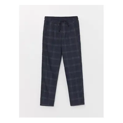 LC Waikiki Plaid Boys' Pants with Elastic Waist