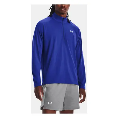 Under Armour Tričko UA STREAKER HALF ZIP-BLU - Pánské