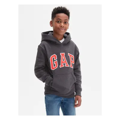 Šedá klučičí mikina GAP Logo hoodie