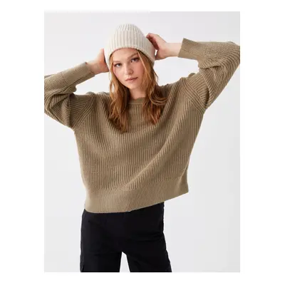 LC Waikiki Crew Neck Plain Long Sleeve Women's Knitwear Sweater