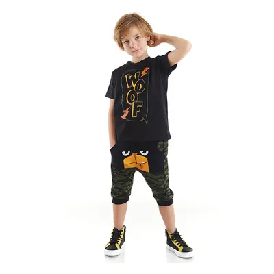 Denokids Woof Boy's T-shirt Capri Shorts Set