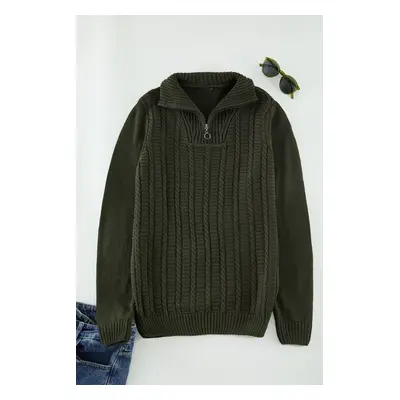 Trendyol Green Casual Regular Half Turtleneck Hair Knit Sweater