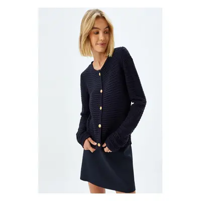 Koton Navy Blue Women's Cardigan