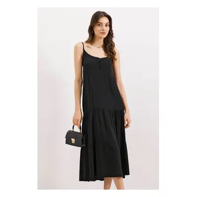 Bigdart Strappy Midi Dress - Black