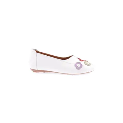 DGN 200-23y Women's Zennee Flat Shoes with Flower Accessories.