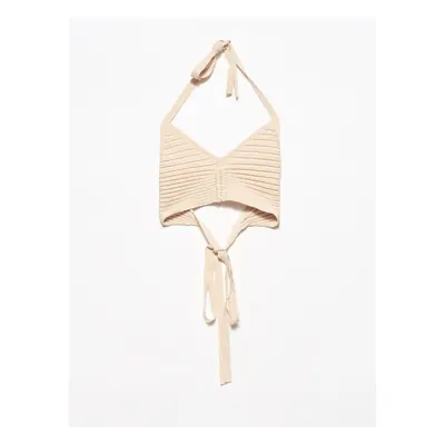 Dilvin Tie Back Knitwear Bustier-beige