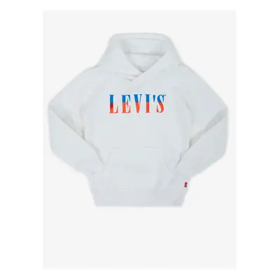 Levi&#39;s Bílá holčičí mikina s kapucí Levi's® - Holky