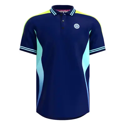 Pánské tričko BIDI BADU Grafic Illumination Polo Dark Blue