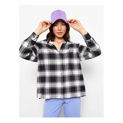 LC Waikiki Women's Plaid Long Sleeve Oversize Lumberjack Shirt