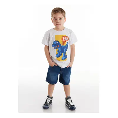 Denokids Brick Boy's T-shirt Denim Shorts Set