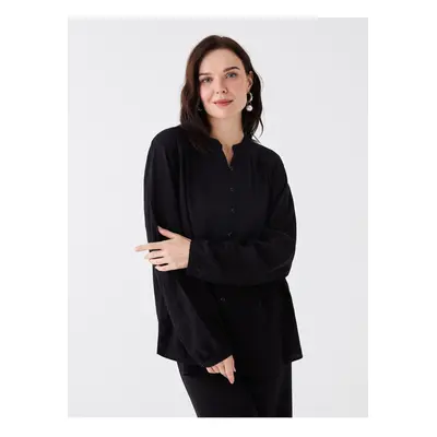 LC Waikiki Loose Collar Plain Long Sleeve Women's Shirt