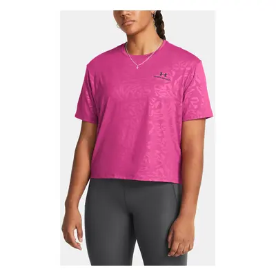 Under Armour Tričko Vanish Energy Emboss Crop SS-PNK - Dámské