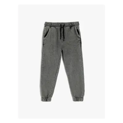 Koton Sweatpants with Waist Tie and Pocket Detail, Cotton