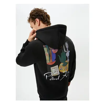 Koton Paul Klee Hooded Sweat Kangaroo Pocket Licensed Printed on the Back