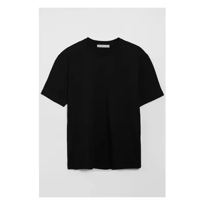 GRIMELANGE Solo Men's Jersey 100% Organic Cotton Thick Textured Comfort Fit Black T-shirt