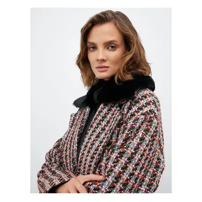 Koton Melis Agazat X - Faux Für Tweed Coat