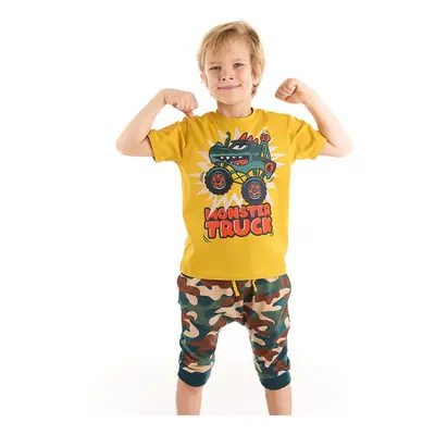 Denokids Monster Truck Boys T-shirt Capri Shorts Set