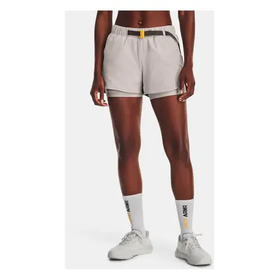 Under Armour Kraťasy Terrain 2-in-1 Short-GRY - Dámské