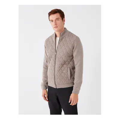 LC Waikiki Standard Mold Stand Collar Men's Knitwear Cardigan